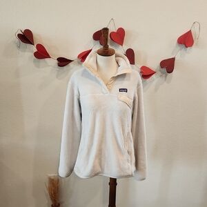 Patagonia Cream Fleece Snap T Pullover